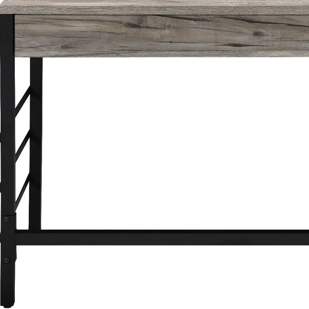 42" Brown and Black Writing Desk With Two Drawers Homeroots Office