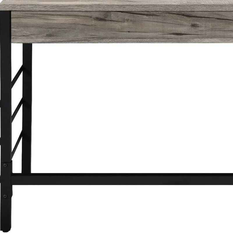 42" Brown and Black Writing Desk With Two Drawers Homeroots Office