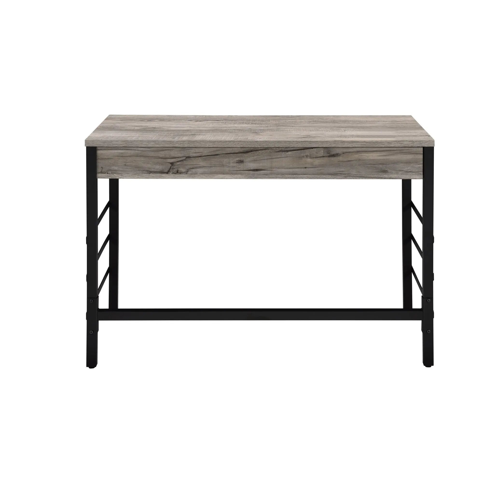 42" Brown and Black Writing Desk With Two Drawers Homeroots Office
