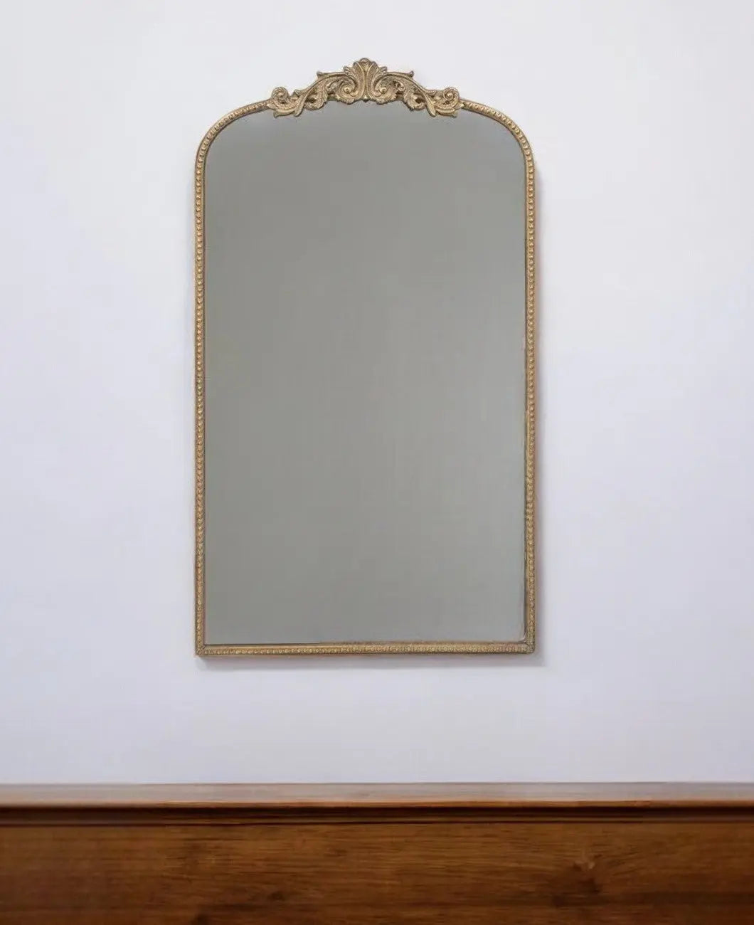 42" Gold Arch Iron Framed Accent Mirror Homeroots Bed & Bath