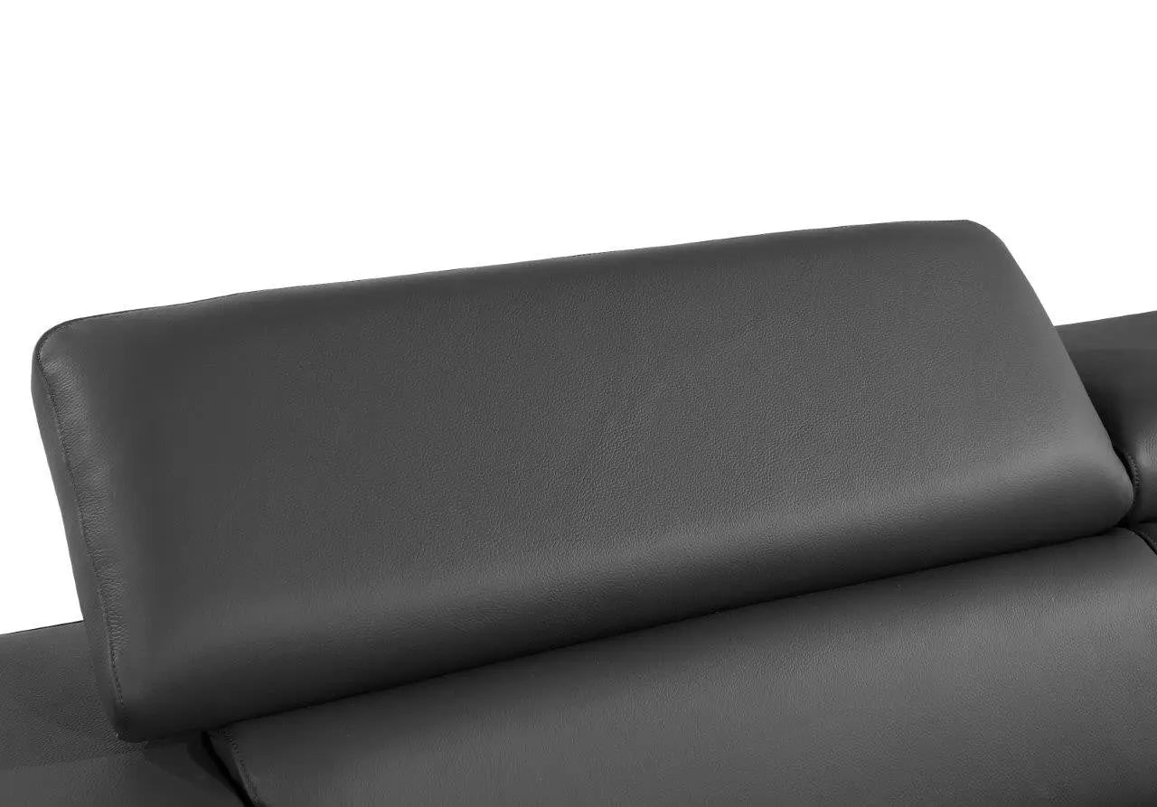 42" Gray And Silver Top Grain Leather Club Chair Homeroots Living Room