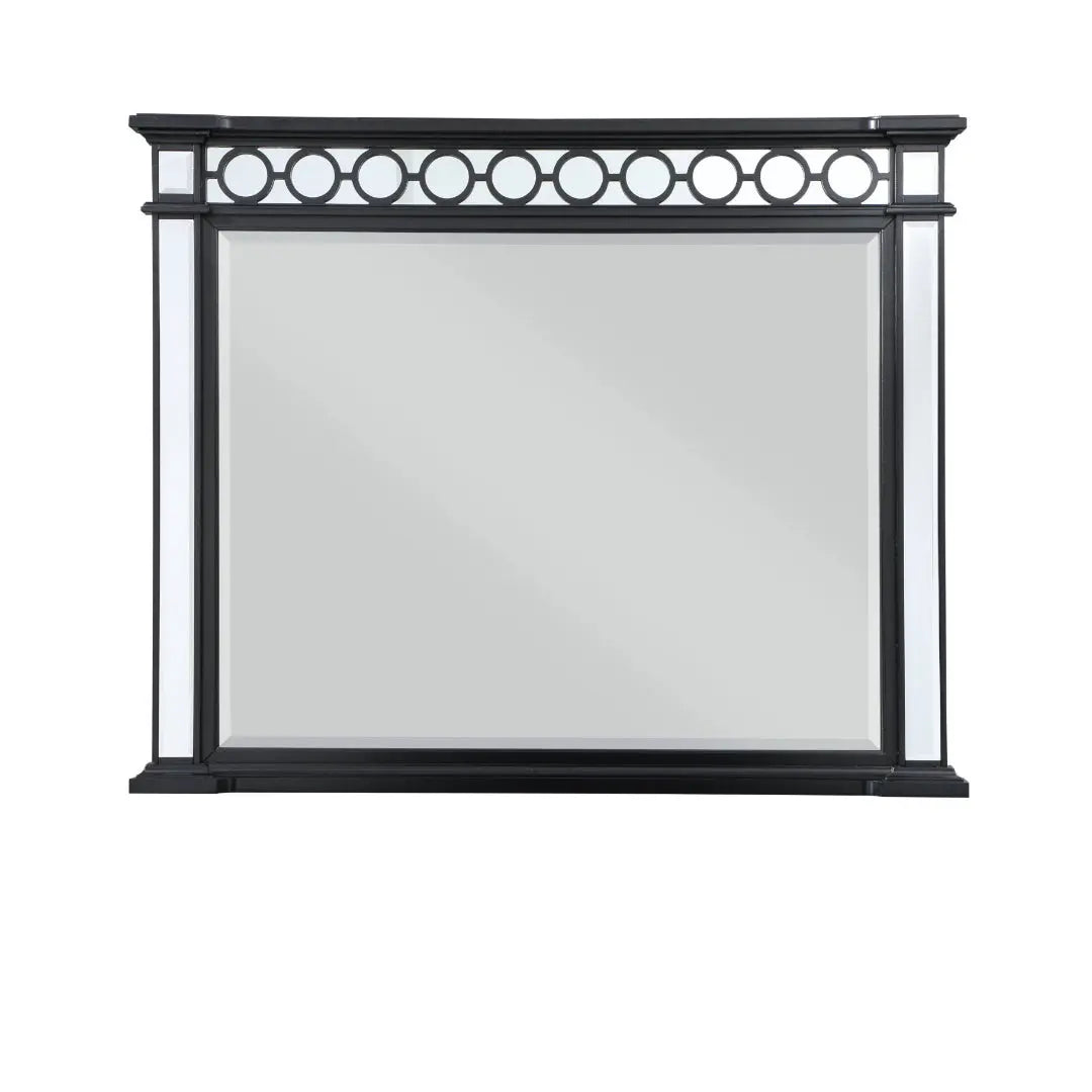 42" Gunmetal Wood Framed Mounted Dresser Mirror Homeroots Bed & Bath