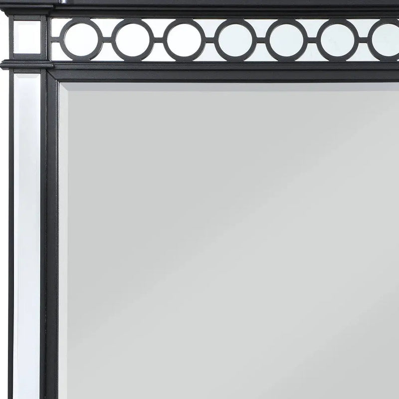 42" Gunmetal Wood Framed Mounted Dresser Mirror Homeroots Bed & Bath