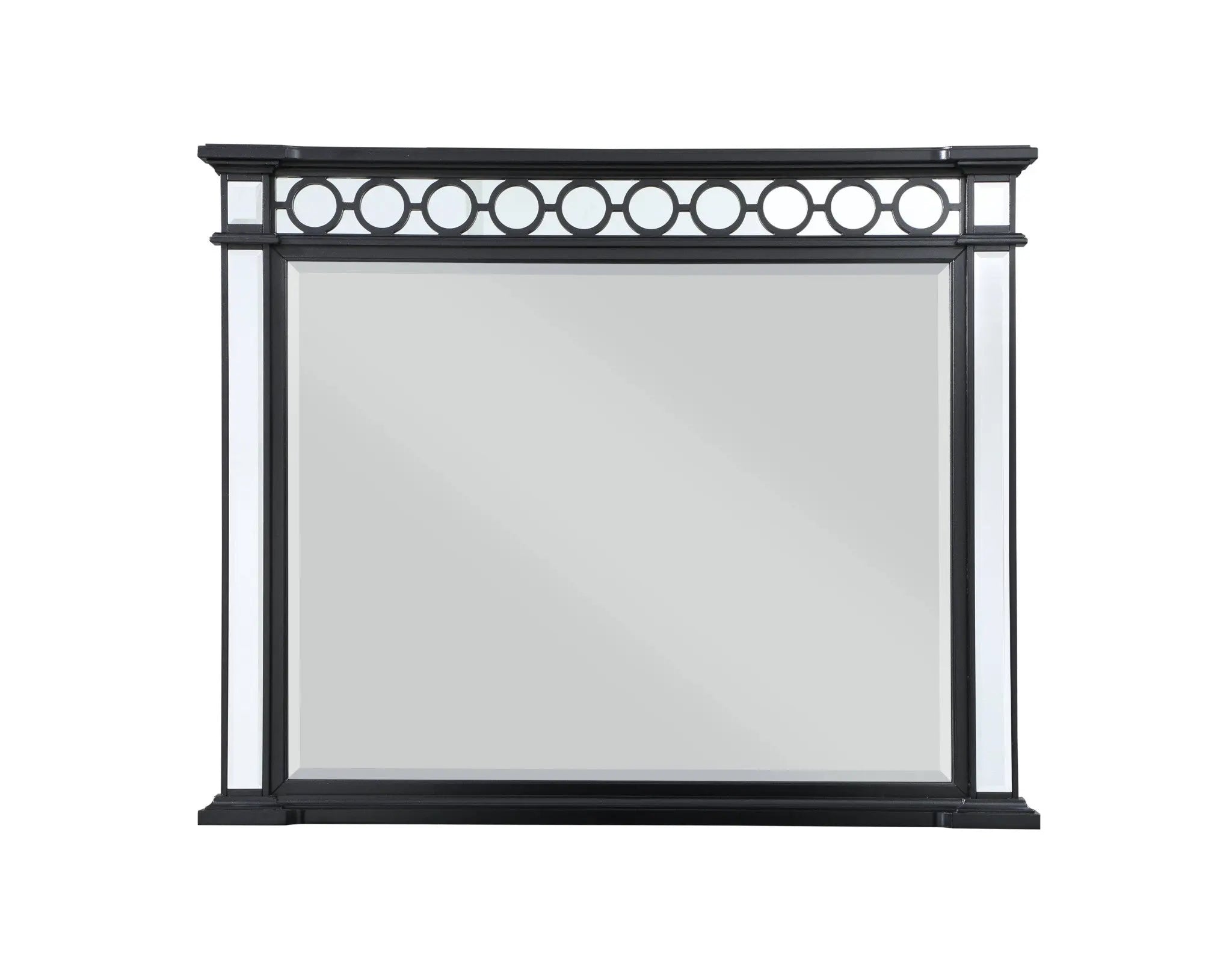 42" Gunmetal Wood Framed Mounted Dresser Mirror Homeroots Bed & Bath