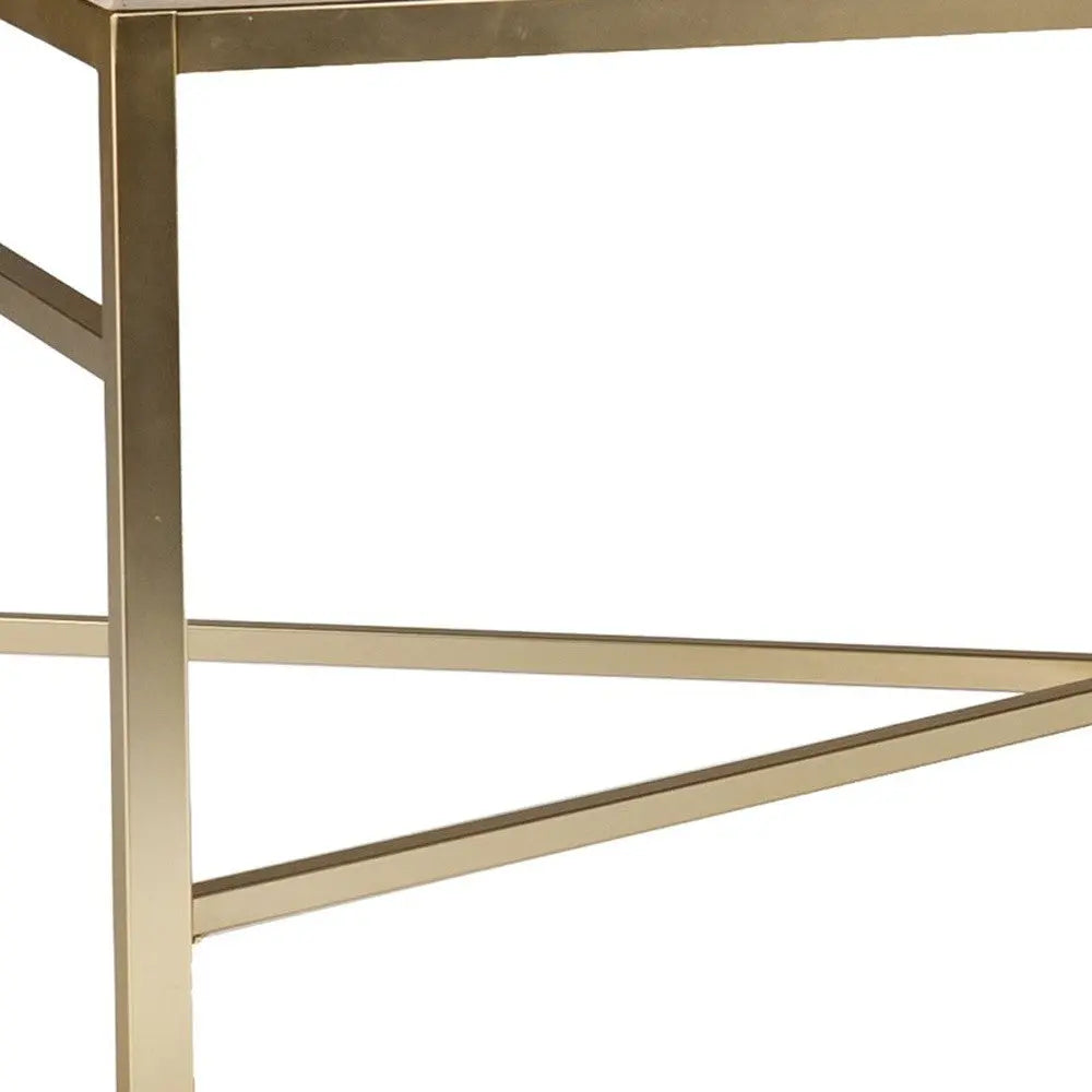 42" Off White Manufactured Wood And Metal Rectangular Coffee Table Homeroots Living Room
