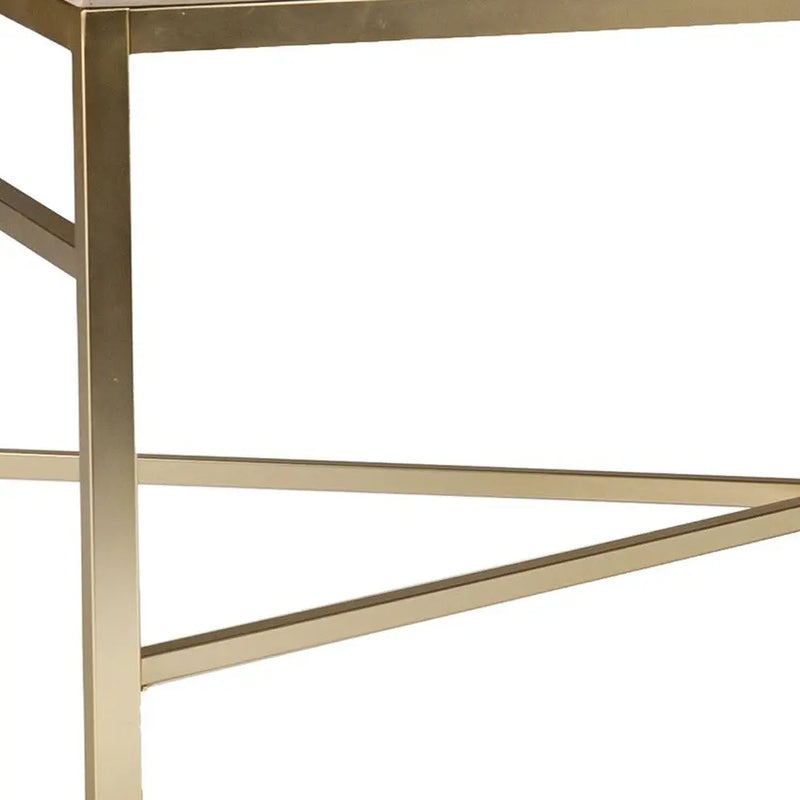 42" Off White Manufactured Wood And Metal Rectangular Coffee Table Homeroots Living Room