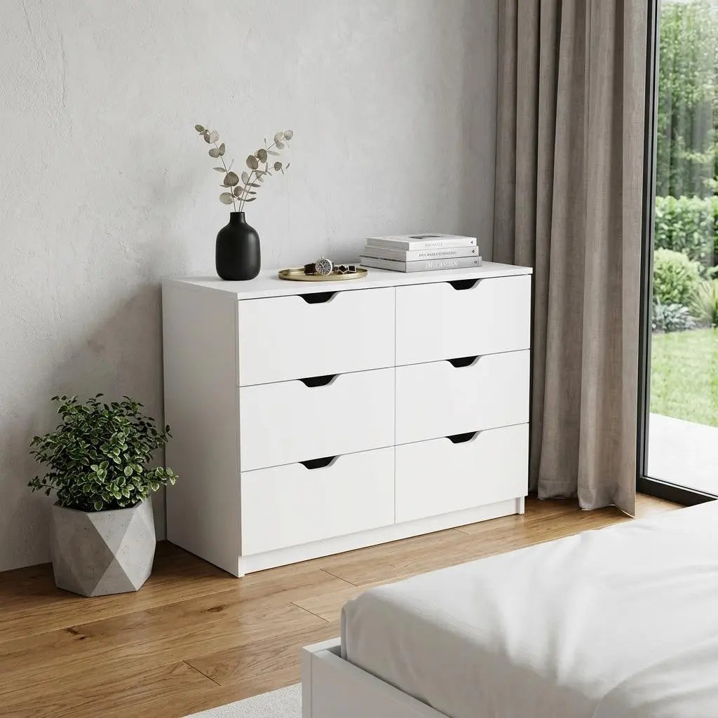 42" White Four Drawer Dresser Homeroots Bed & Bath