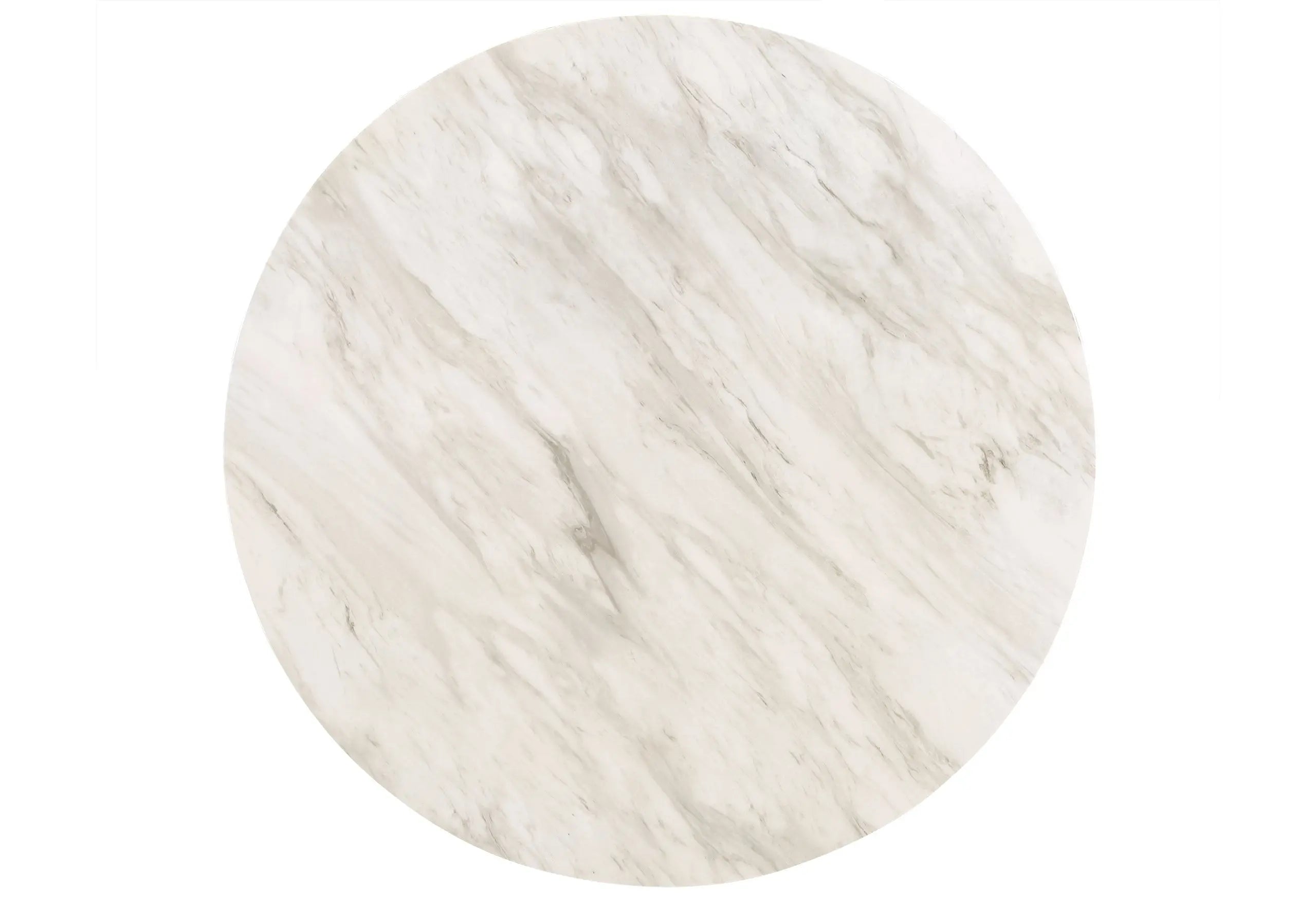 42" White and Black Wood And Faux Marble Round Counter Height Bar Table Homeroots Living Room