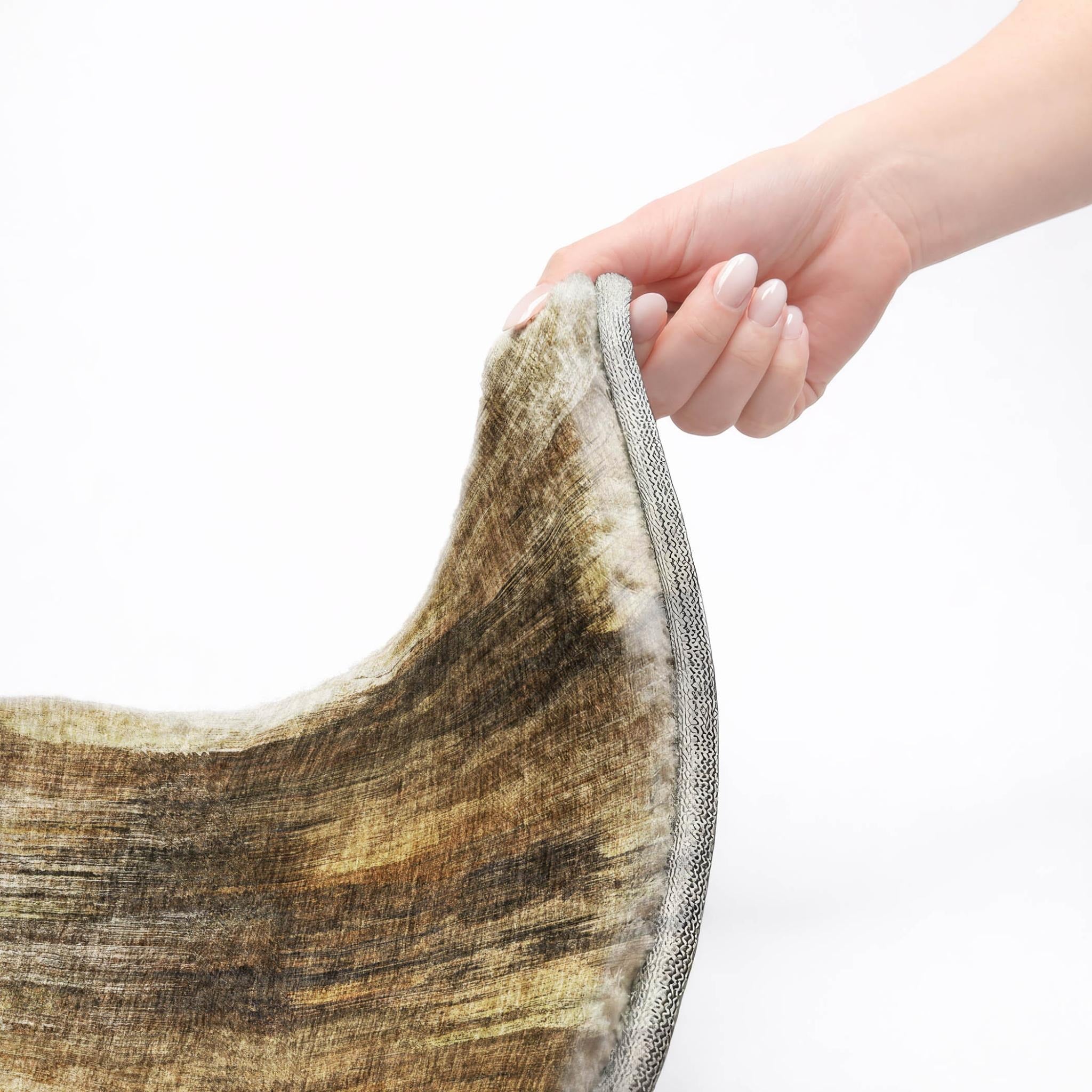 10' X 14' Chocolate And Brown Abstract Shag Washable Area Rug With UV Protection - Home & Garden