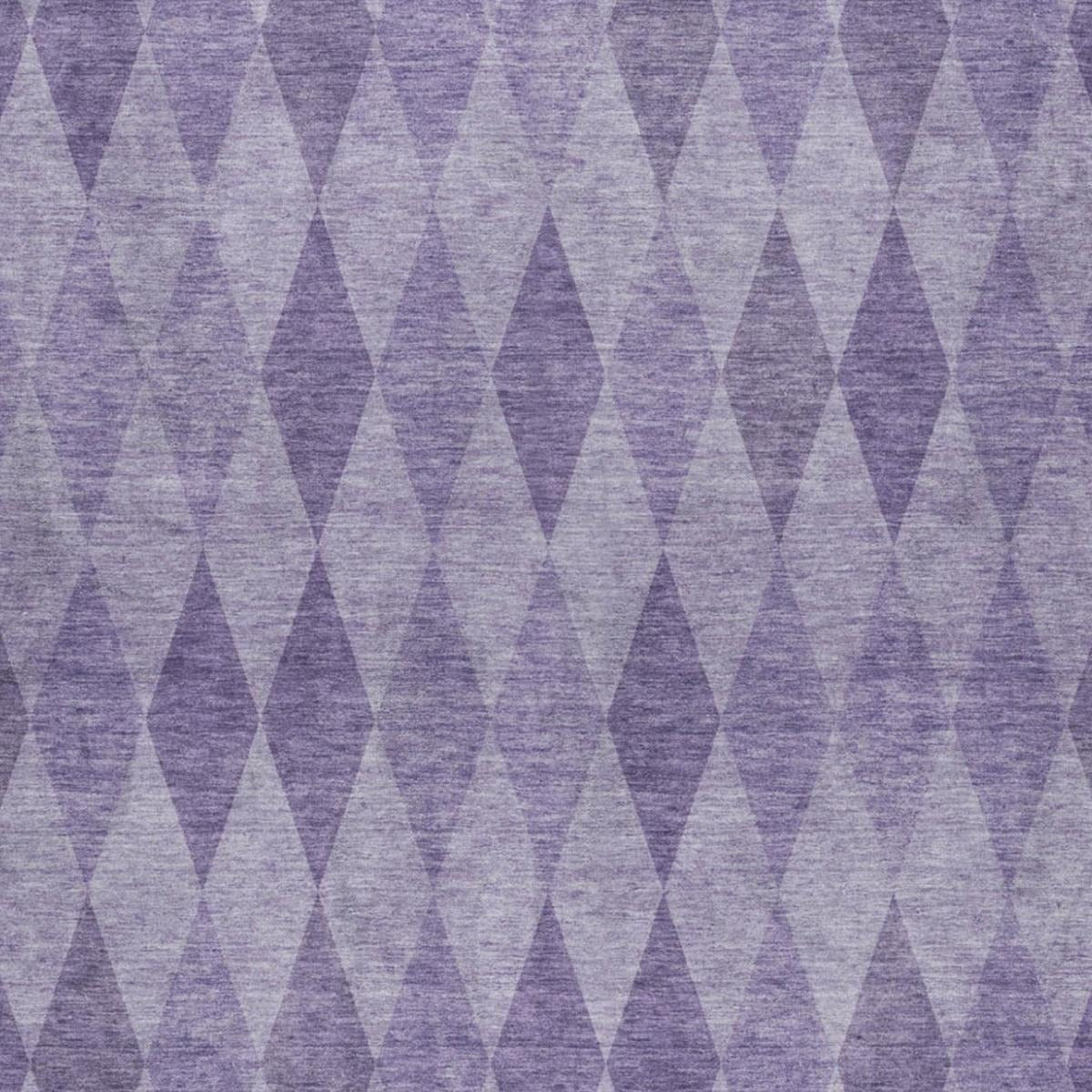 10' X 14' Purple And Lavender Geometric Shag Washable Area Rug With UV Protection - Home & Garden