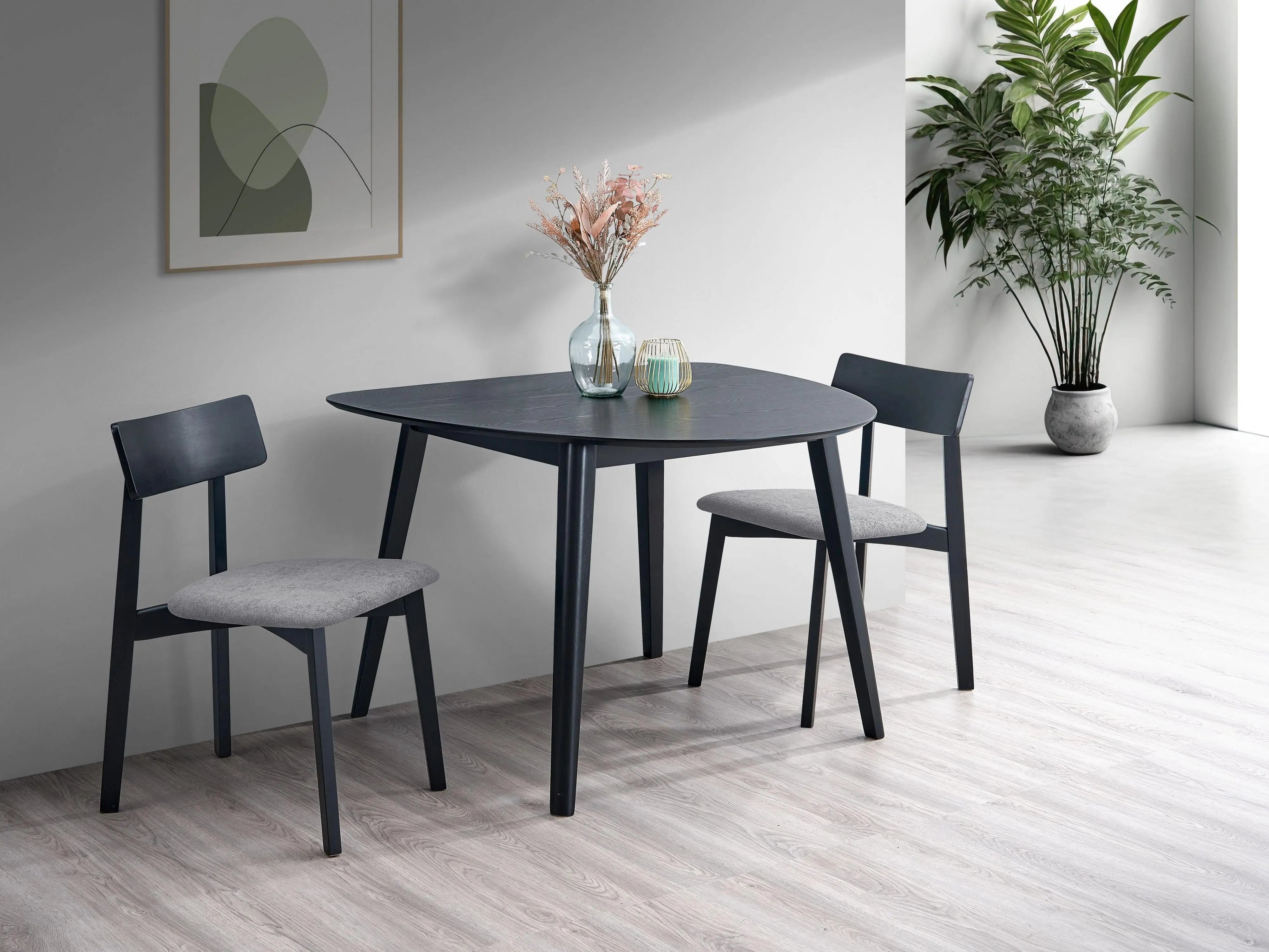 43" Black Wood Dining Table Homeroots Kitchen & Dining