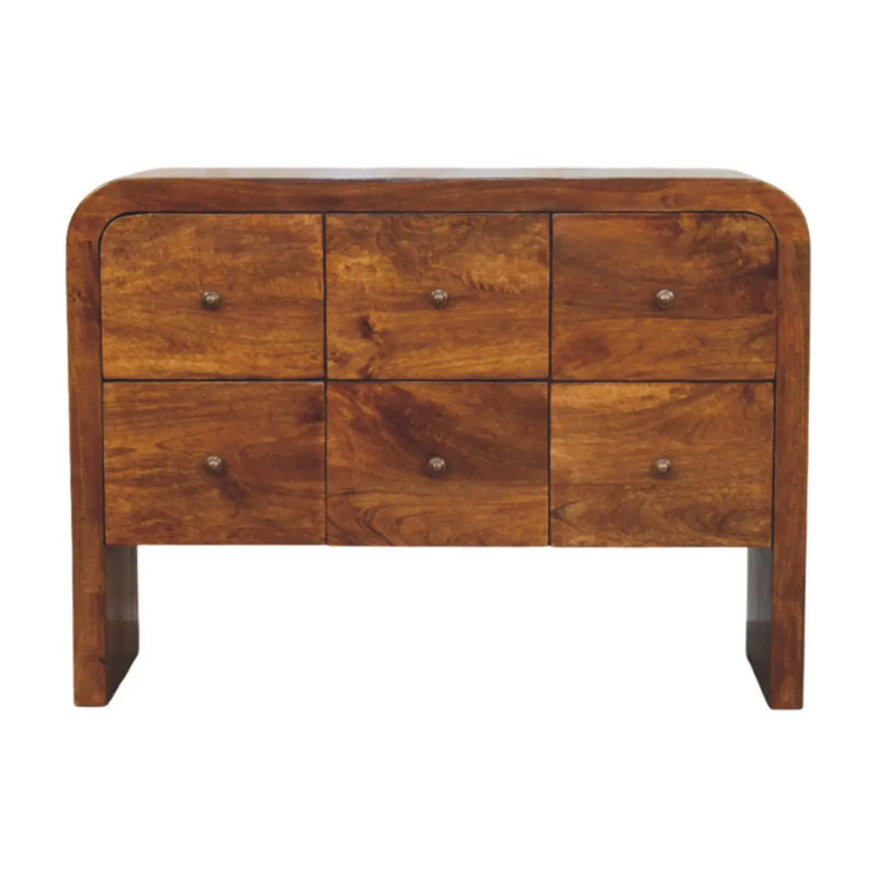 43" Brown Solid Wood Sideboard Homeroots Kitchen & Dining