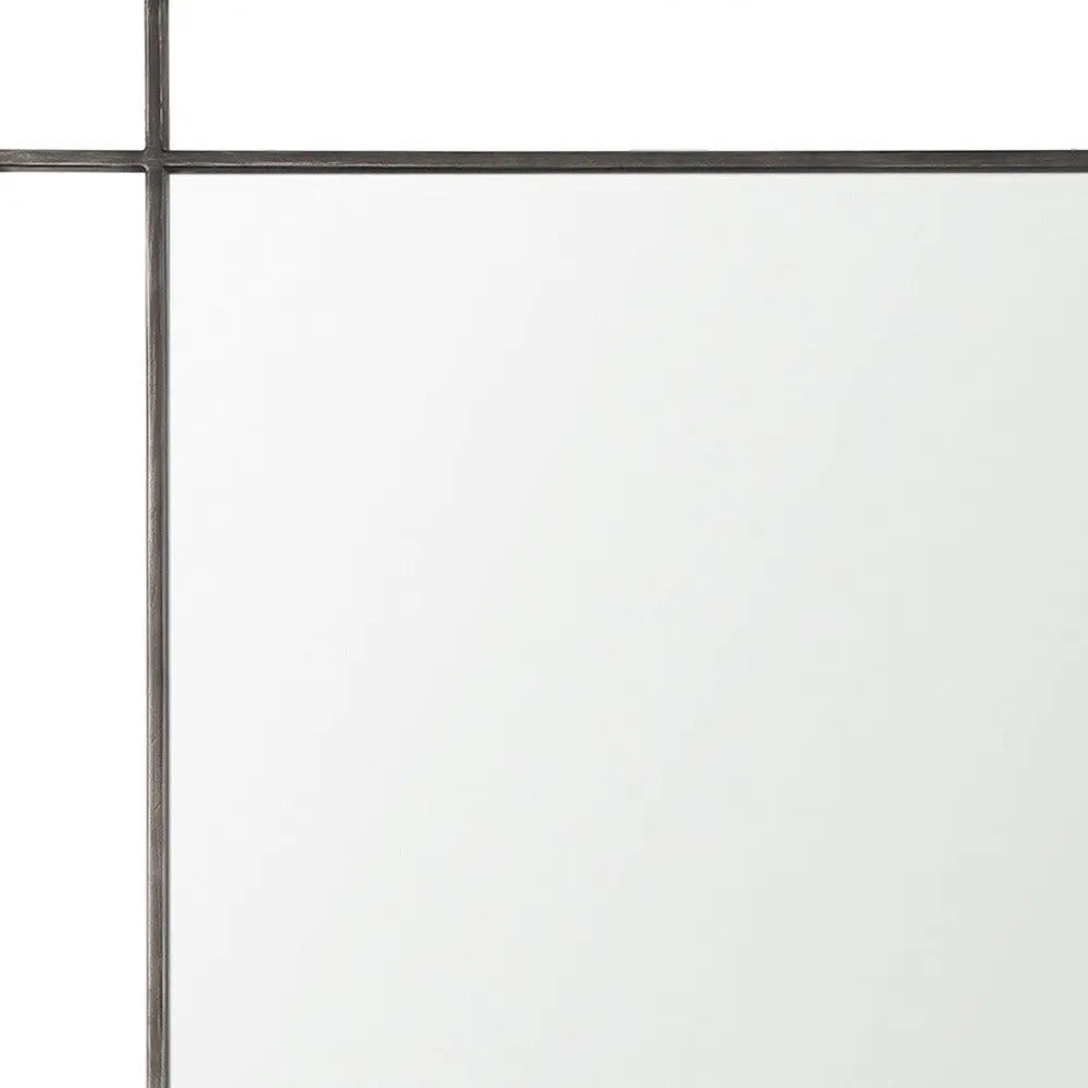 43" Gray Metal Double Frame Accent Mirror Homeroots Bed & Bath