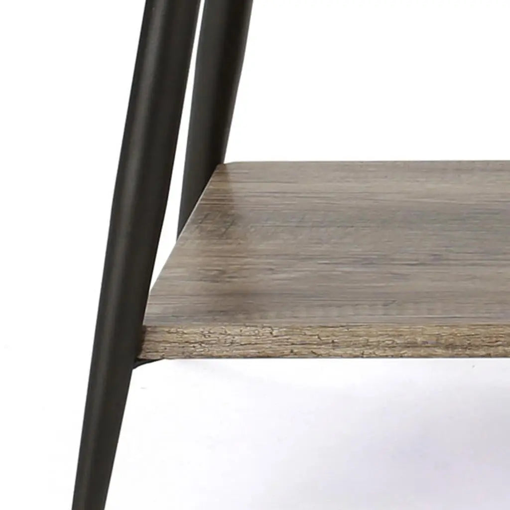 43" Gray and Black Wood Coffee Table Homeroots Living Room