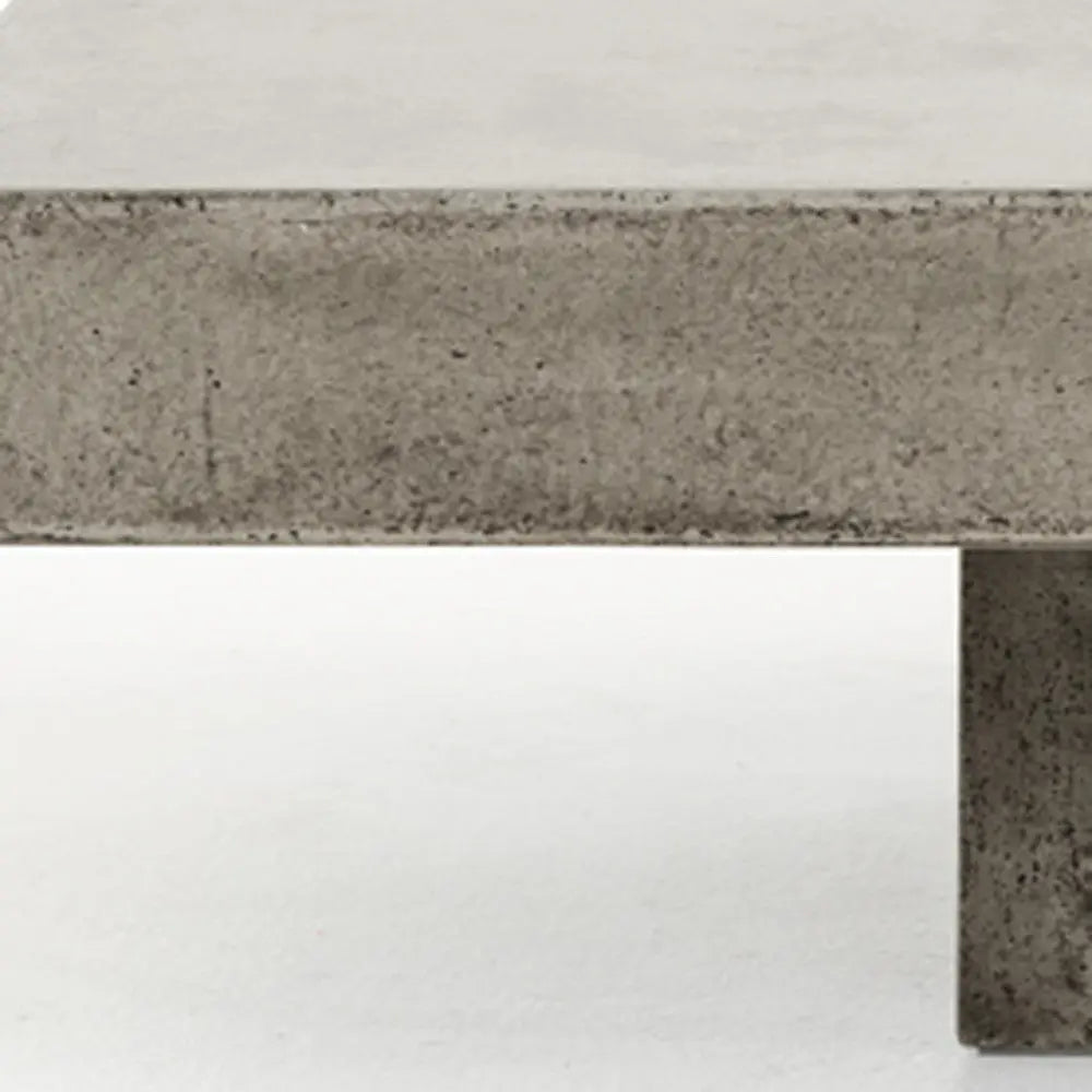 43" Gray and Dark Gray Concrete Square Block Coffee Table Homeroots Living Room