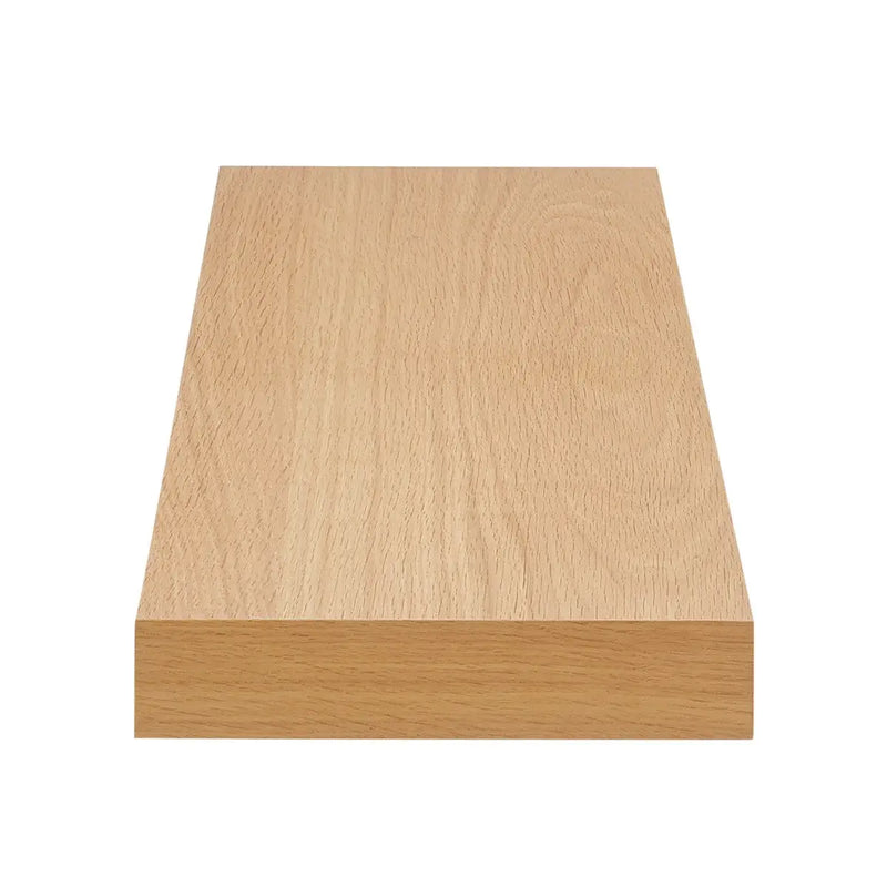 43" Natural Light Brown Wooden Floating Shelf Homeroots Organization