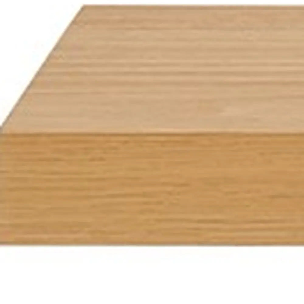 43" Natural Light Brown Wooden Floating Shelf Homeroots Organization