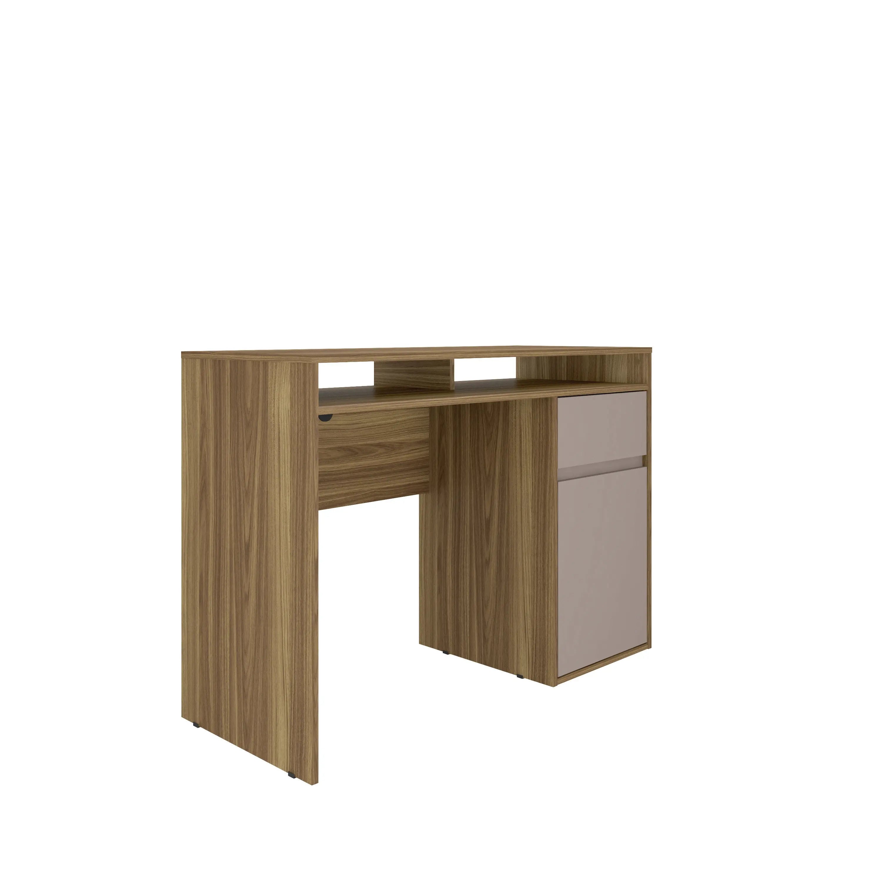 43" Walnut Wood Computer Desk Homeroots