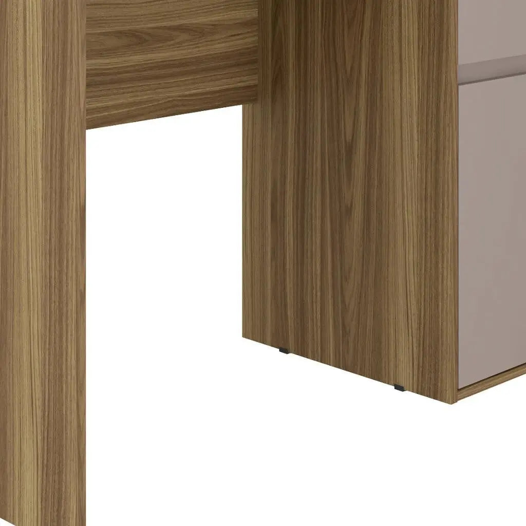 43" Walnut Wood Computer Desk Homeroots