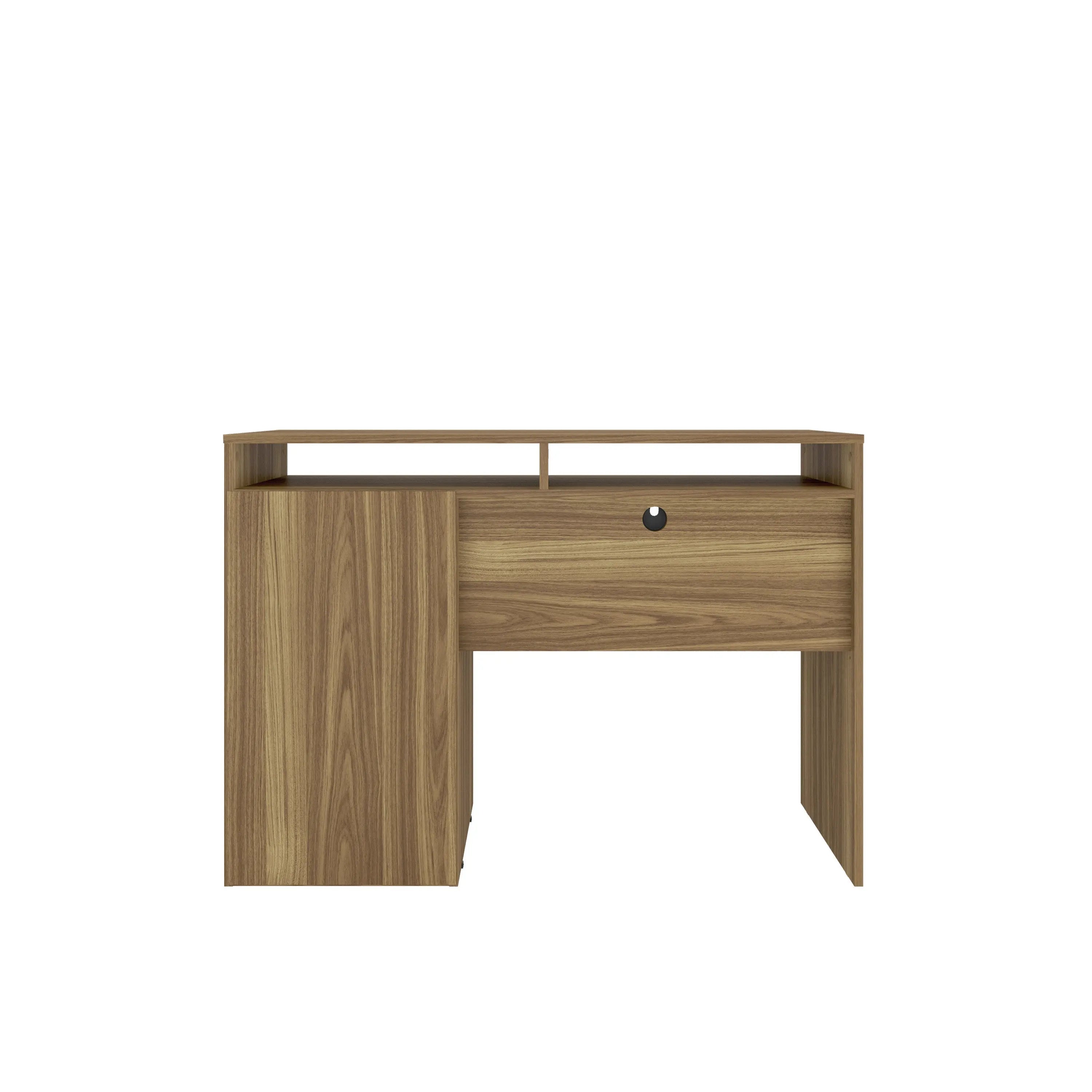 43" Walnut Wood Computer Desk Homeroots