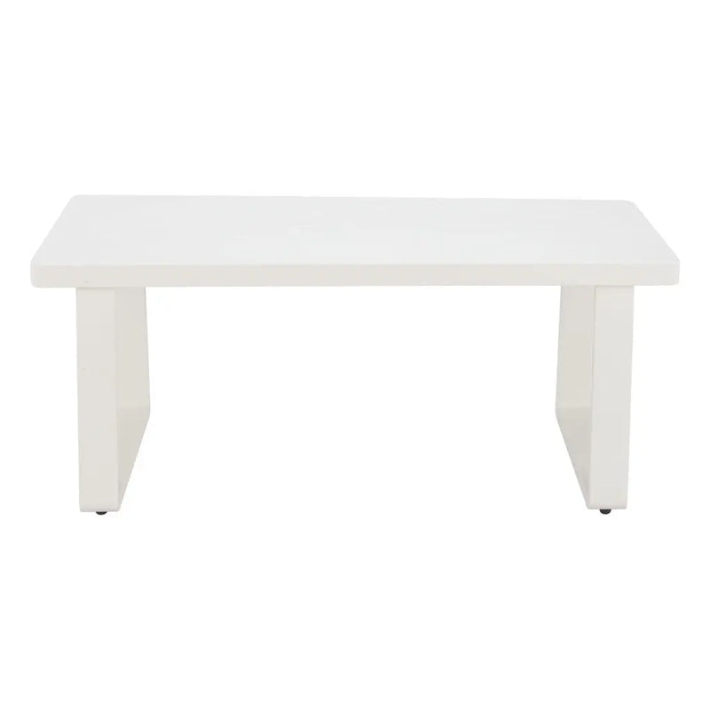 43" White Aluminum Outdoor Coffee Table - GreatEagleInc