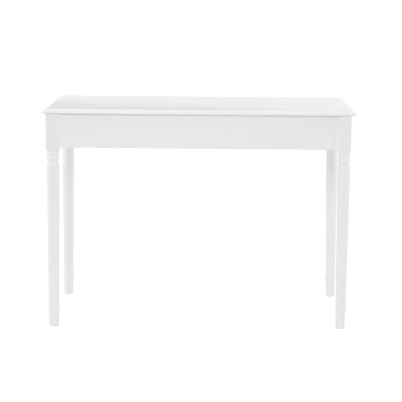 43" White Solid Wood Writing Desk With Two Drawers Homeroots Office