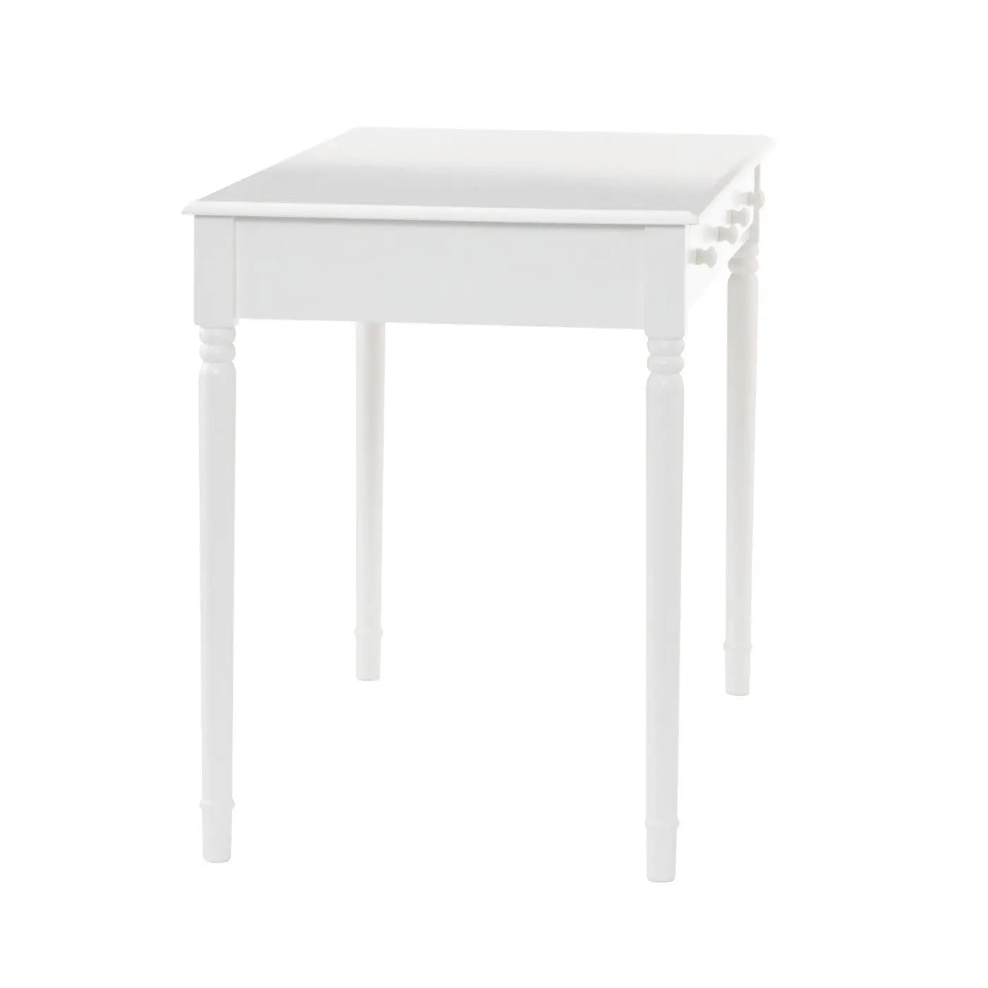 43" White Solid Wood Writing Desk With Two Drawers Homeroots Office