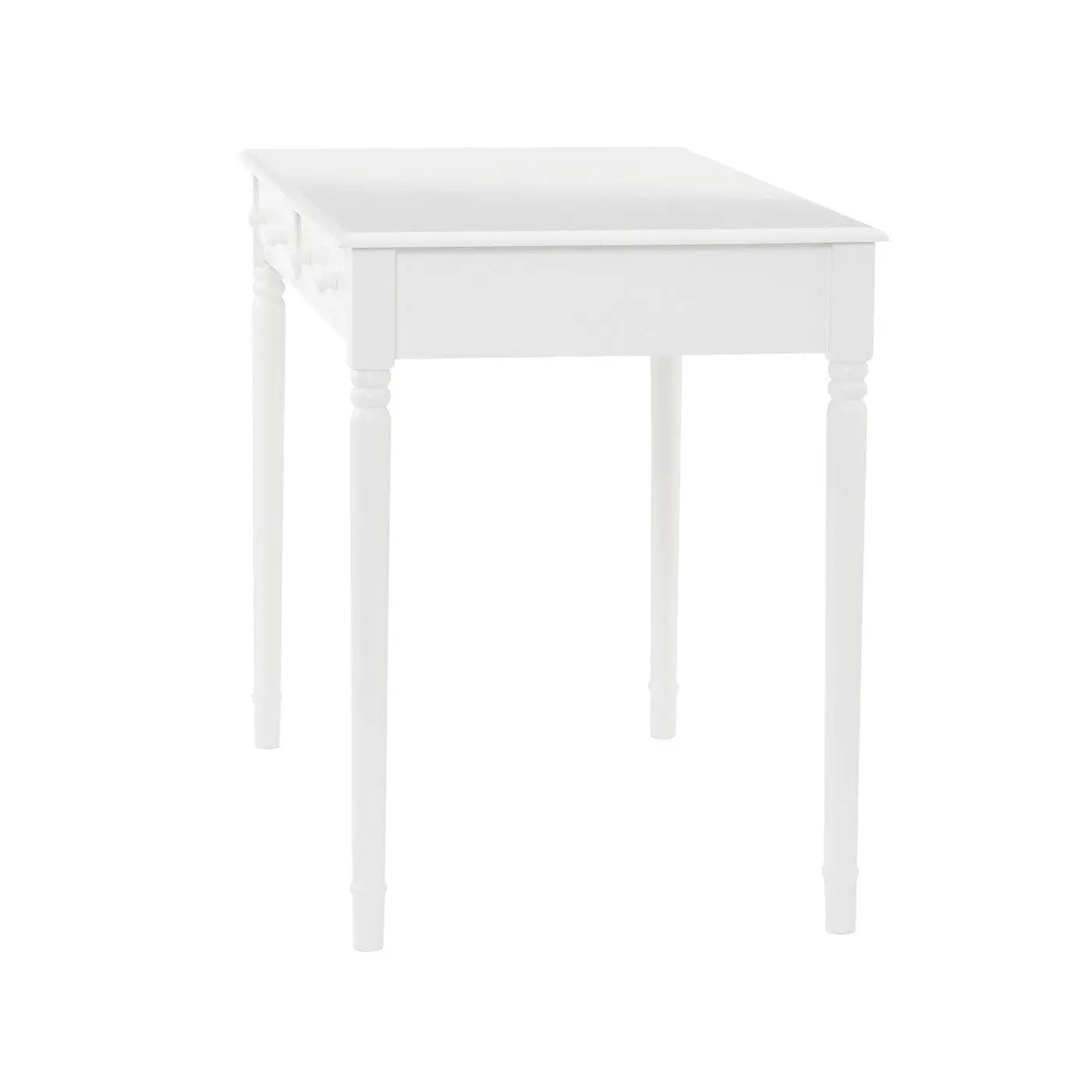 43" White Solid Wood Writing Desk With Two Drawers Homeroots Office