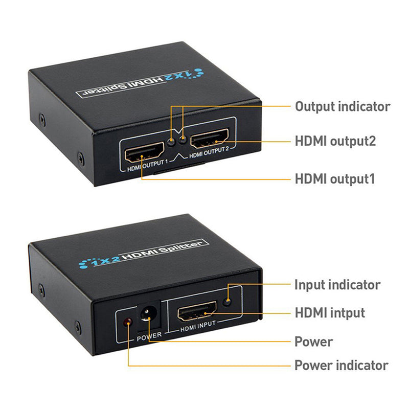 HDMI-compatible Distributor 1 / 2 1080p HD Screen Player 3D HDMI-compatible 1 In 2 Out