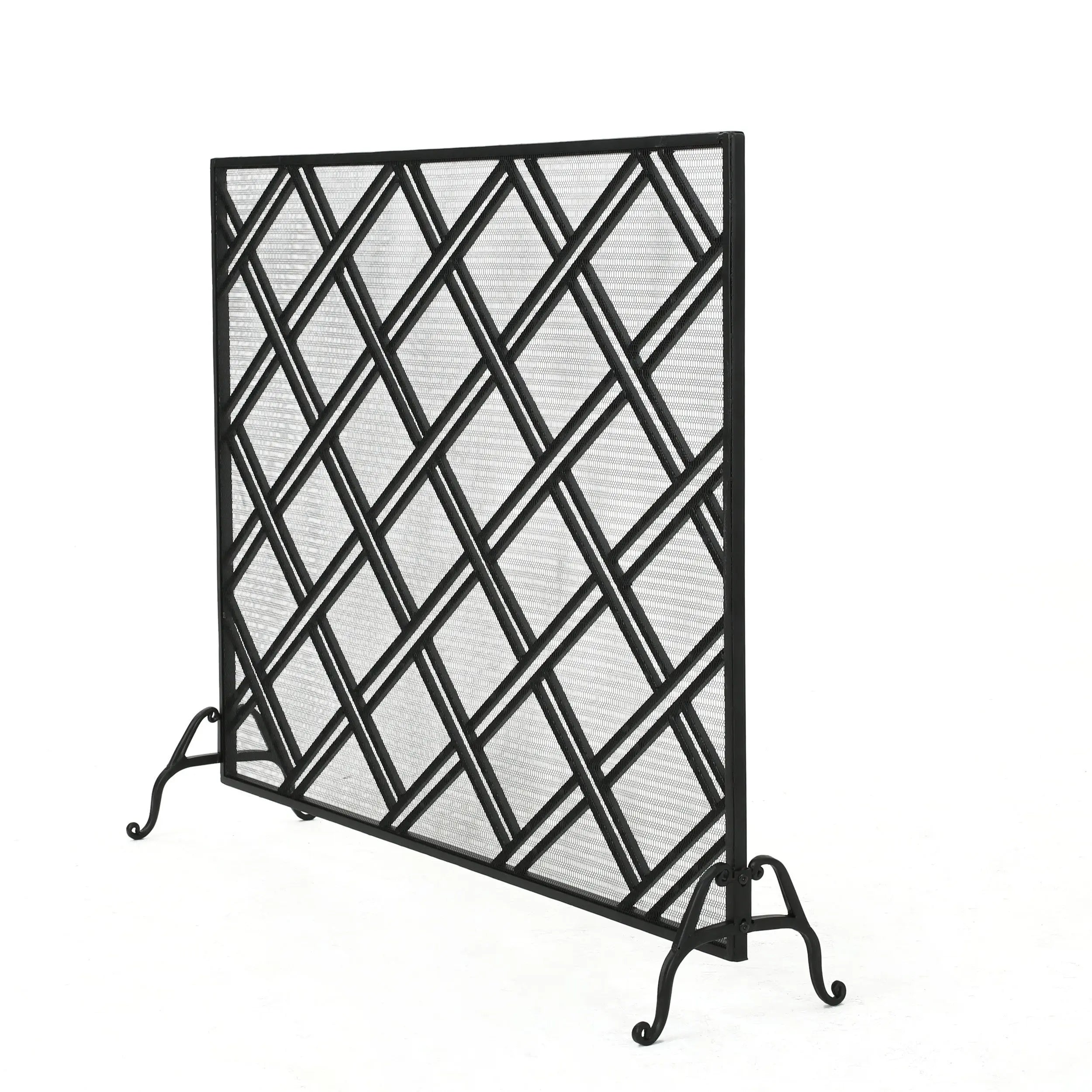 44" Black Iron Ethanol Fireplace Homeroots Home Decor