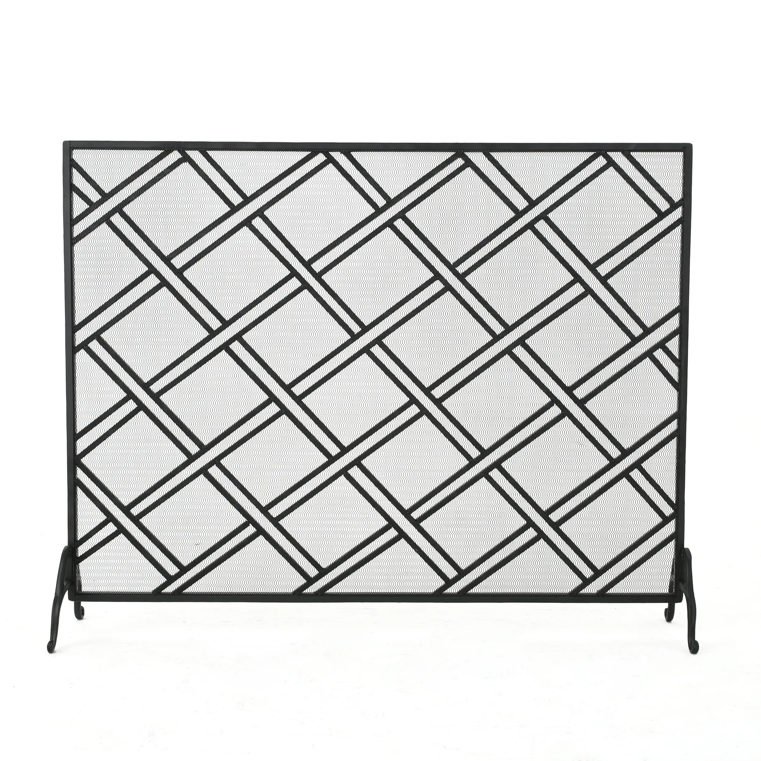 44" Black Iron Ethanol Fireplace Homeroots Home Decor