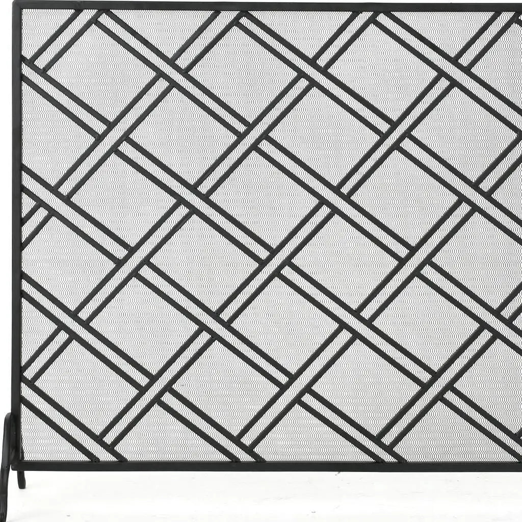 44" Black Iron Ethanol Fireplace Homeroots Home Decor