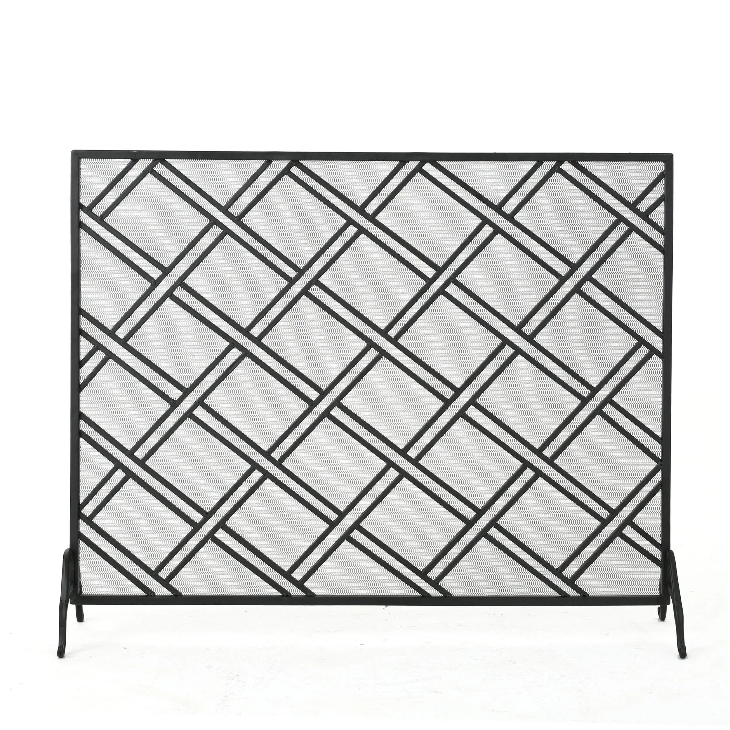 44" Black Iron Ethanol Fireplace Homeroots Home Decor