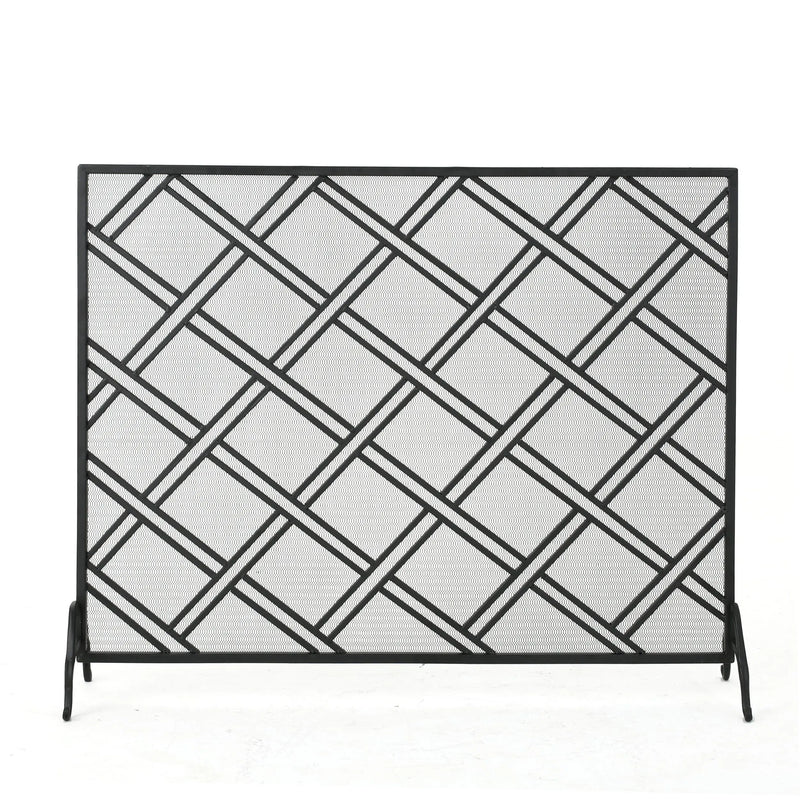 44" Black Iron Ethanol Fireplace Homeroots Home Decor