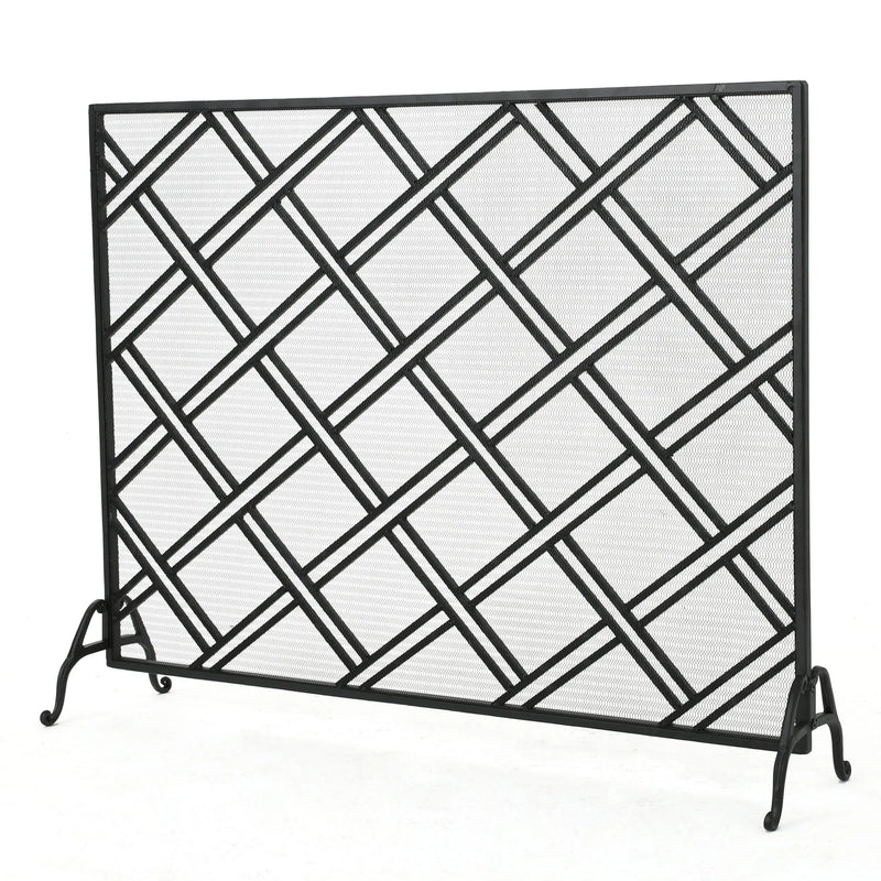 44" Black Iron Ethanol Fireplace Homeroots Home Decor