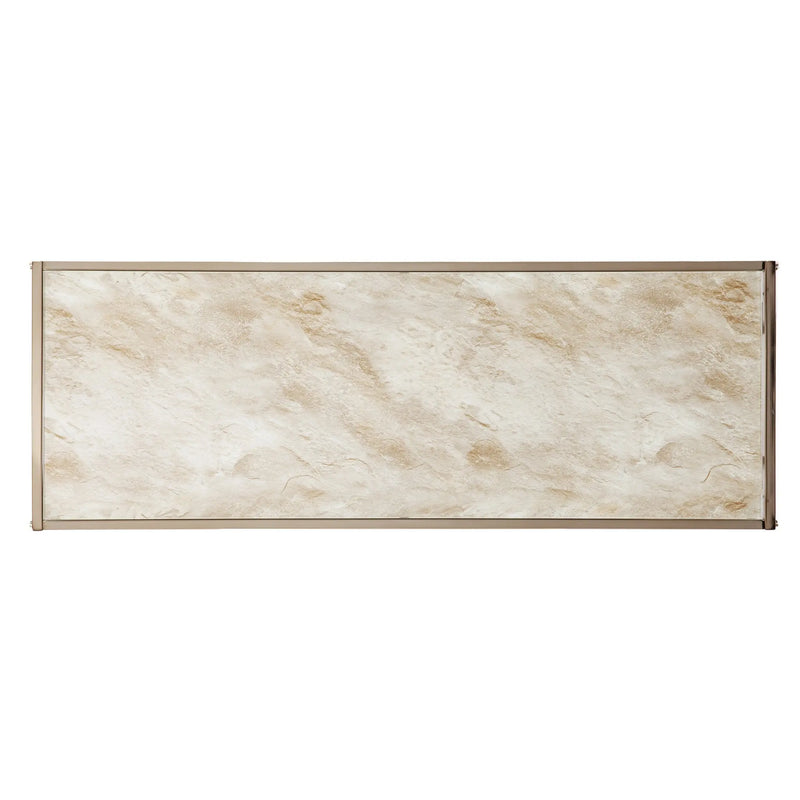 44" Champagne and Gold Faux Marble and Metal Frame Console Table Homeroots Living Room