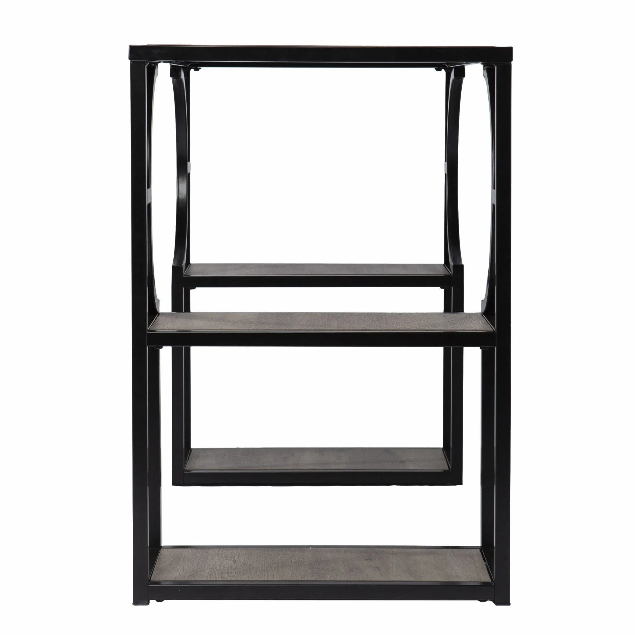 44" Gray and Black Wood Pedestal Homeroots Office