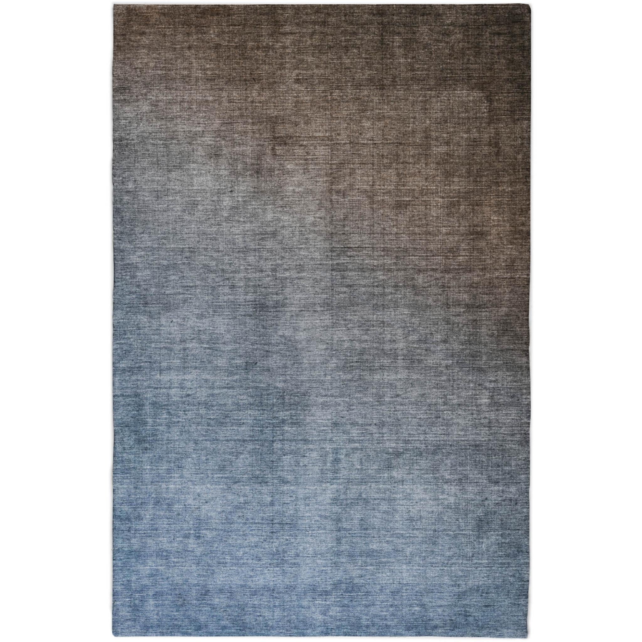 10' X 14' Chocolate And Taupe Ombre Shag Washable Area Rug With UV Protection - Home & Garden