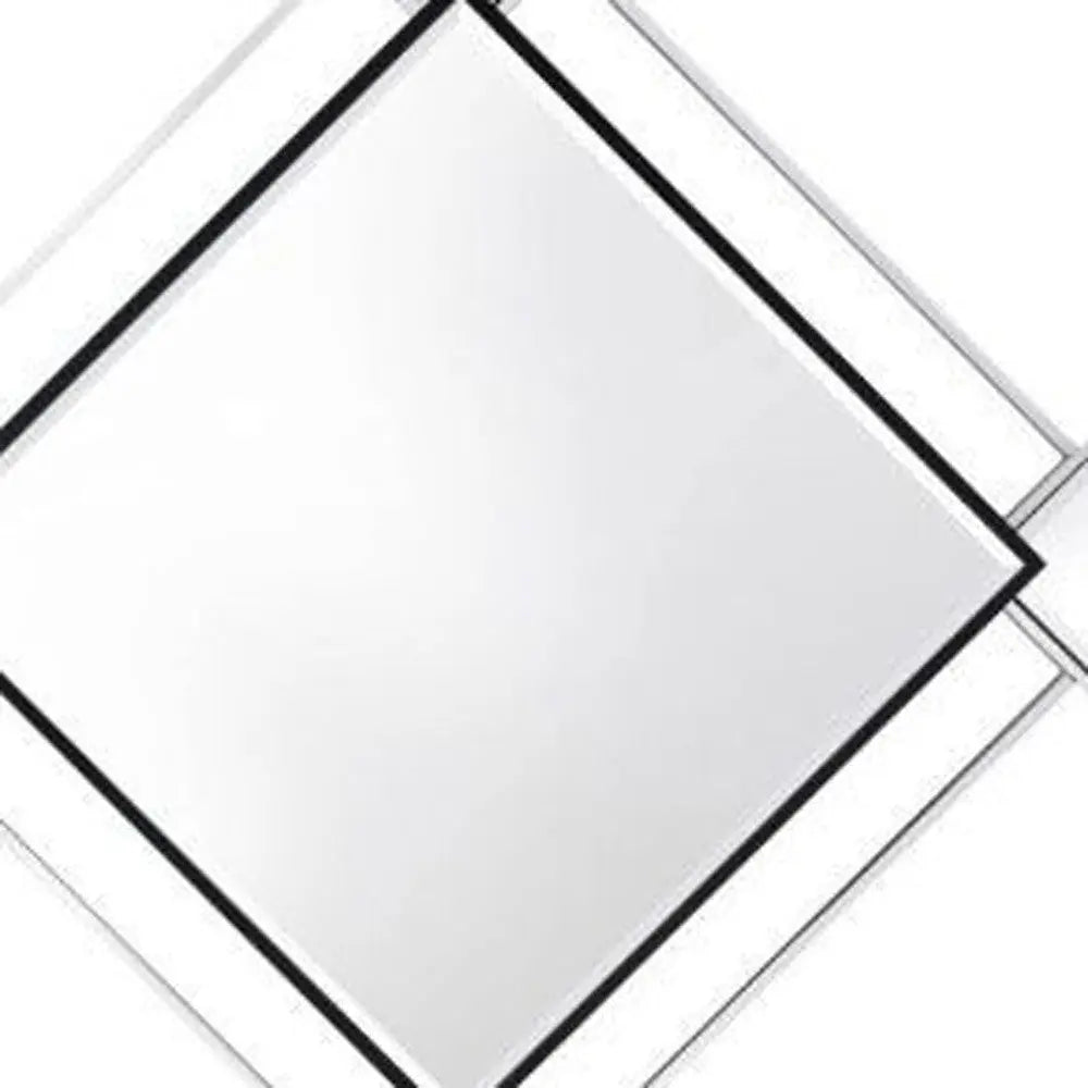 45" Gray And Black Abstract Metal Framed Accent Mirror Homeroots Bed & Bath