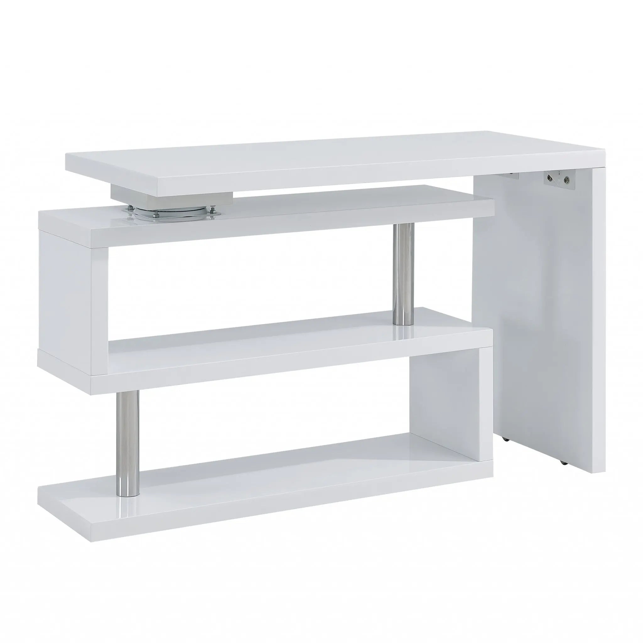 45" White Wood Corner Pedestal Homeroots Office