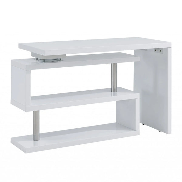 45" White Wood Corner Pedestal Homeroots Office