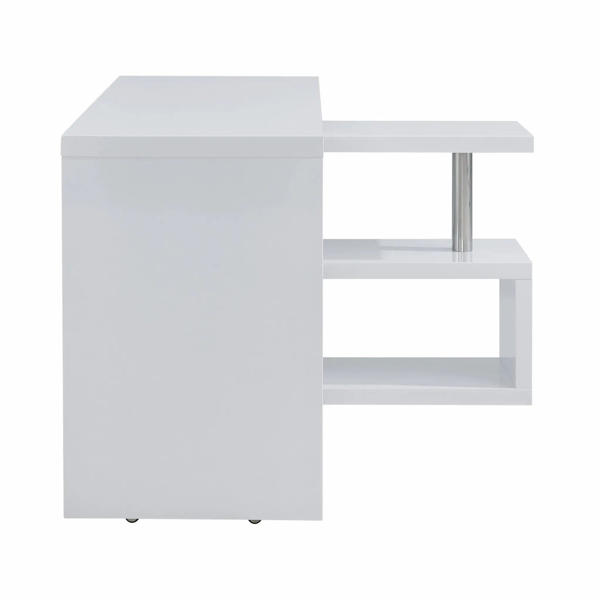 45" White Wood Corner Pedestal Homeroots Office