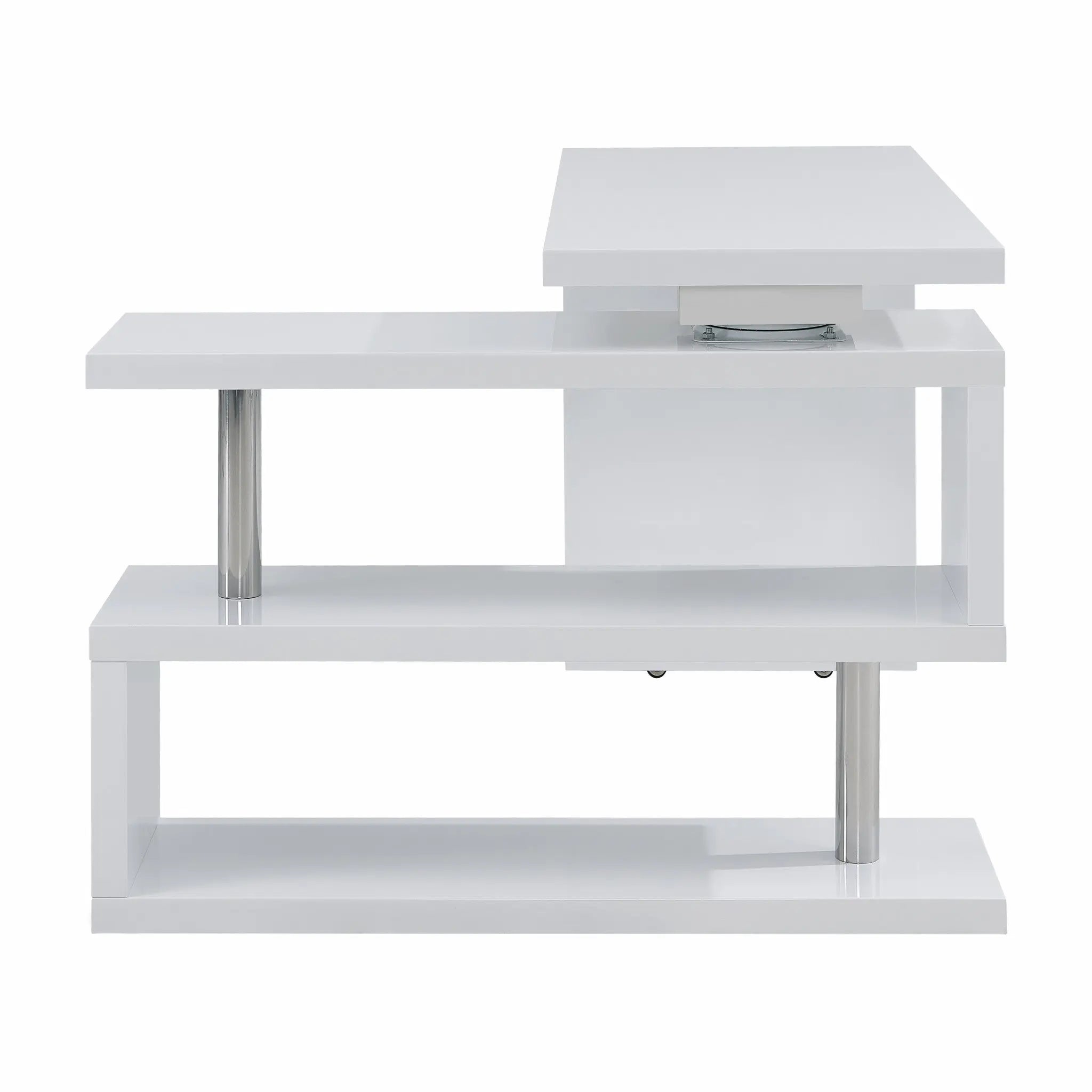 45" White Wood Corner Pedestal Homeroots Office