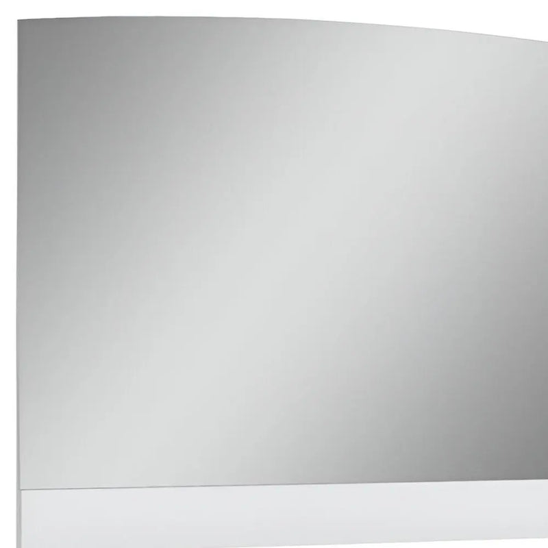 45" White Wood Framed Mounted Dresser Mirror Homeroots Bed & Bath