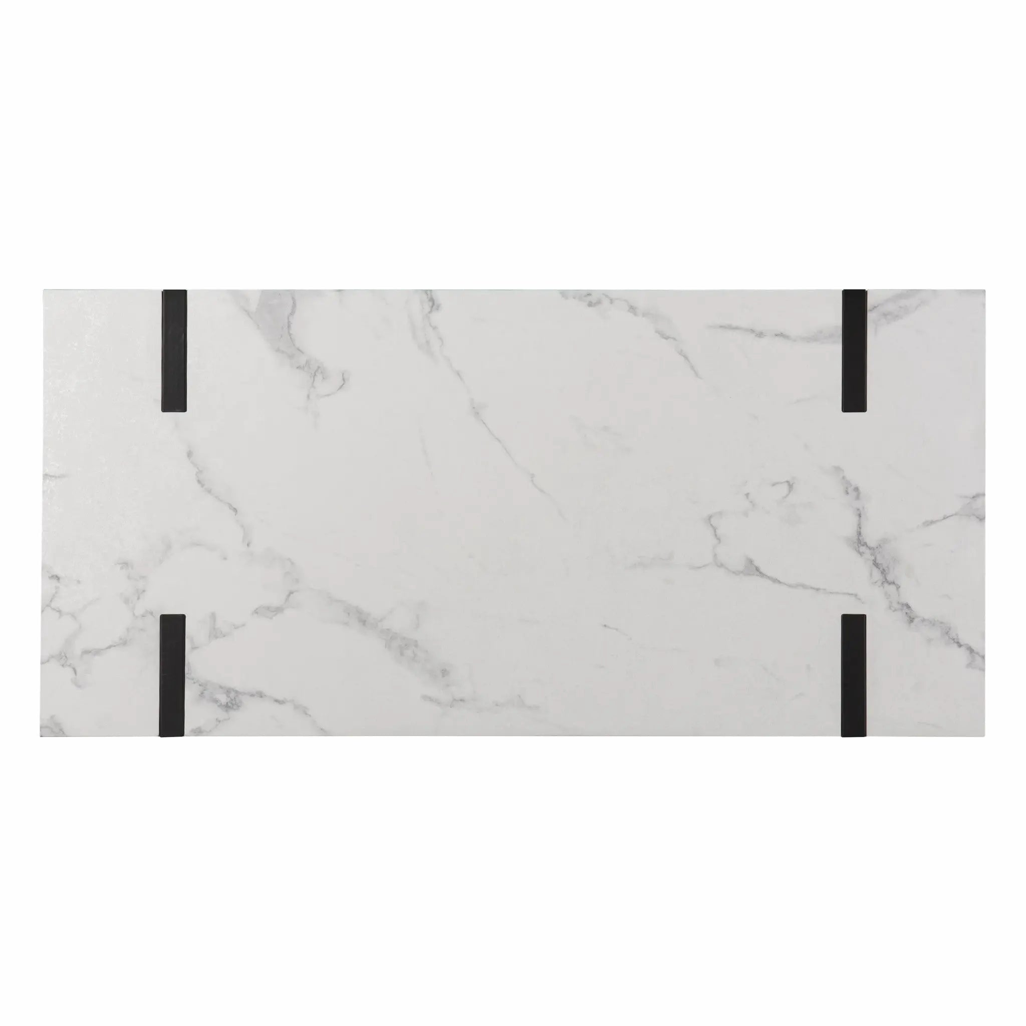 45" White and Black Writing Desk Homeroots Office