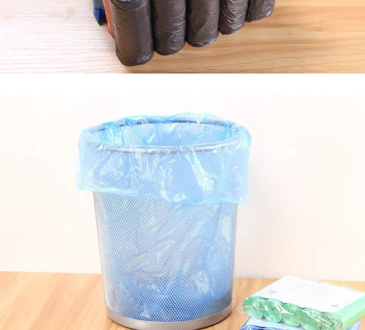 45*50cm Disposable Point-Break Flat Mouth Garbage Bag with Rolls New Material Thickeneded and Strong Home Kitchen Colorful GreatEagleInc
