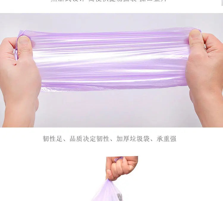 45*50cm Disposable Point-Break Flat Mouth Garbage Bag with Rolls New Material Thickeneded and Strong Home Kitchen Colorful GreatEagleInc