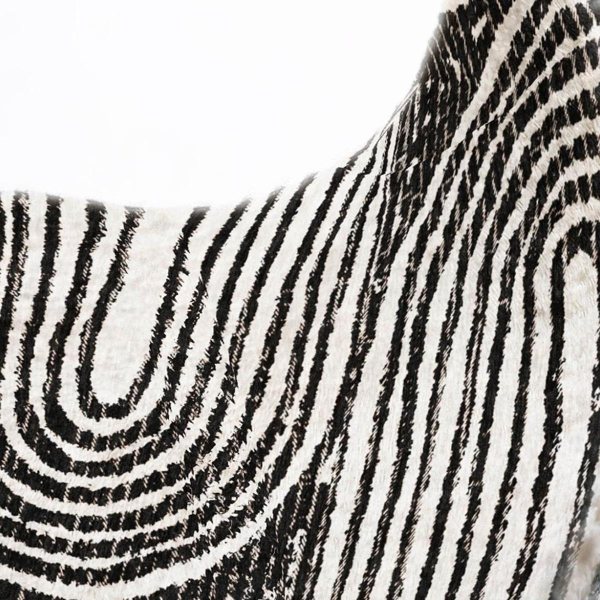 10' X 14' Black And Ivory Geometric Shag Washable Area Rug With UV Protection - Home & Garden