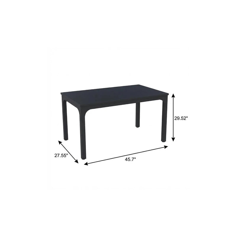 46" Black Wood and Iron Dining Table Homeroots Kitchen & Dining