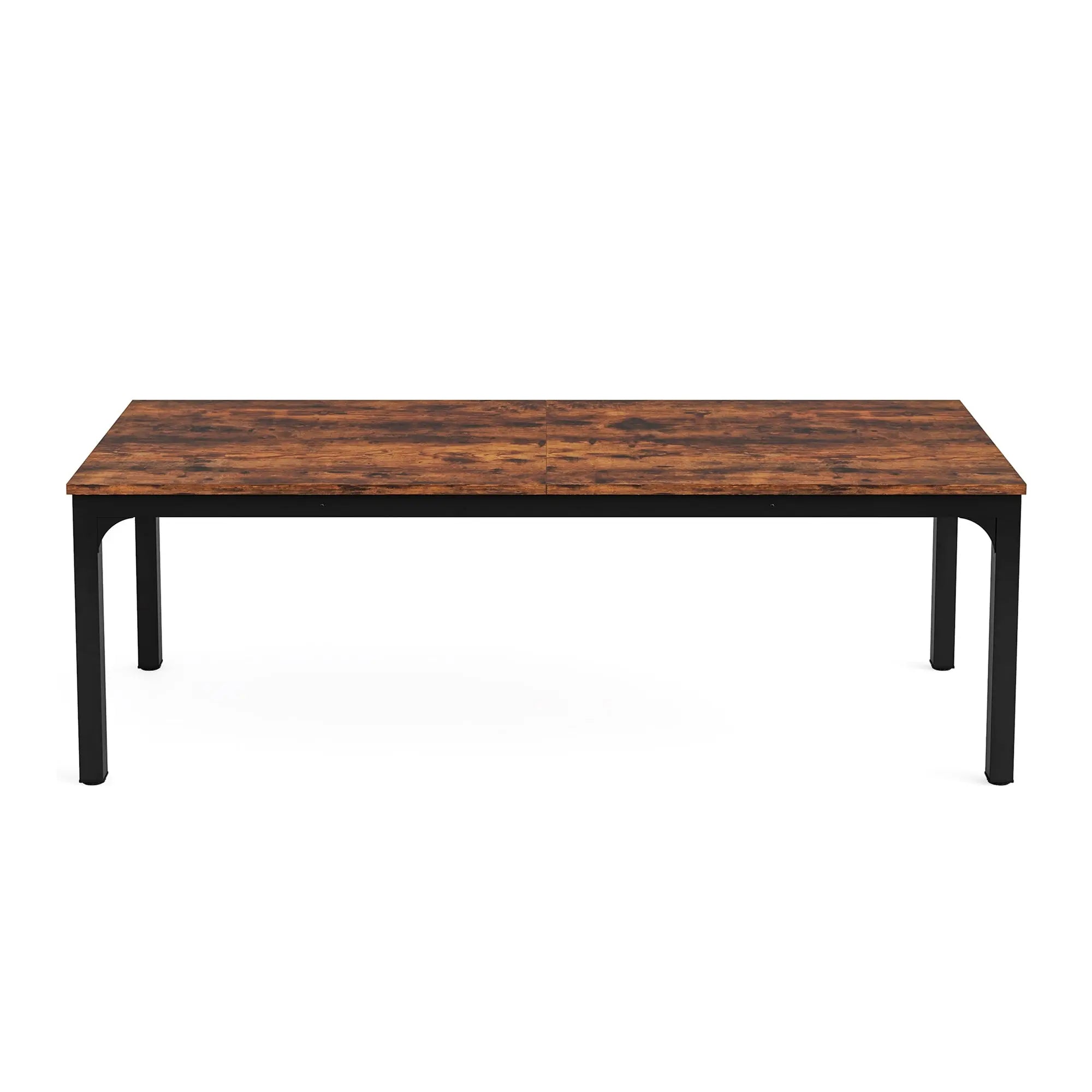 46" Brown and Black Wood and Iron Dining Table Homeroots Kitchen & Dining